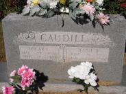 OK, Grove, Olympus Cemetery, Headstone Close Up, Caudill, Oscar C. & Jessie B.