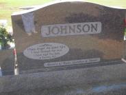 OK, Grove, Olympus Cemetery, Headstone Back View, Johnson, Allen Leroy & Ila Fern (Caudill)