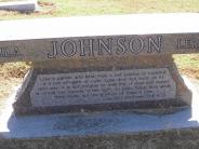 OK, Grove, Olympus Cemetery, Bench Footstone, Johnson, Allen Leroy & Ila Fern (Caudill)