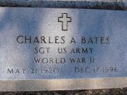OK, Grove, Olympus Cemetery, Military Headstone, Bates, Charles A.