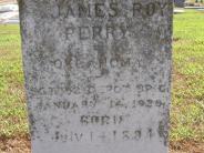 OK, Grove, Olympus Cemetery, Military Headstone Close Up, Perry, James Roy