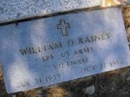 OK, Grove, Olympus Cemetery, Military Headstone, Raines, William O.