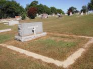 OK, Grove, Olympus Cemetery, Headstone Back View, Elliott, Bernard V. (Barney) & Marguerite