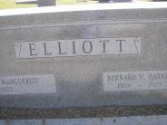 OK, Grove, Olympus Cemetery, Headstone Close Up, Elliott, Bernard V. & Marguerite