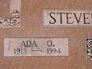 OK, Grove, Olympus Cemetery, Headstone Close Up, Stevenson, Ada O.