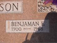 OK, Grove, Olympus Cemetery, Headstone Close Up, Stevenson, Benjamin F.