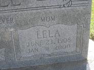 OK, Grove, Olympus Cemetery, Headstone Close Up, Caudill, Lela