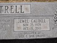 OK, Grove, Olympus Cemetery, Headstone Close Up, Luttrell, Jewel (Caudill)