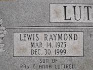 OK, Grove, Olympus Cemetery, Headstone Close Up, Luttrell, Lewis Raymond