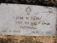 OK, Grove, Olympus Cemetery, Military Headstone, Fair, Jim W.