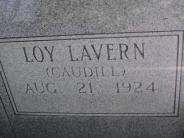 OK, Grove, Olympus Cemetery, Headstone Close Up, Dedmon, Loy Lavern (Caudill)