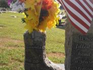 OK, Grove, Olympus Cemetery, Headstone Close Up, Caudill, Juanita A.