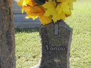 OK, Grove, Olympus Cemetery, Headstone Close Up (Back View) Caudill, Juanita A.