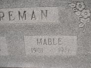 OK, Grove, Olympus Cemetery, Headstone Close Up, Foreman, Mable