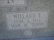 OK, Grove, Olympus Cemetery, Headstone Close Up, Brown, Willard E.
