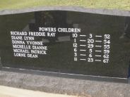 OK, Grove, Olympus Cemetery, Headstone Back View, Powers, Wilson Francis "Bill" & Betty Lou