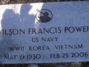 OK, Grove, Olympus Cemetery, Military Headstone, Powers, Wilson Francis "Bill"
