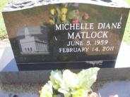 OK, Grove, Olympus Cemetery, Headstone Close Up, Matlock, Michelle Diane
