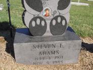 OK, Grove, Olympus Cemetery, Headstone Close Up, Adams, Steven L.