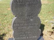 OK, Grove, Olympus Cemetery, Headstone Back View, Adams, Steven L.