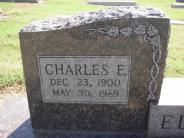 OK, Grove, Olympus Cemetery, Headstone Close Up, Elliott, Charles E.
