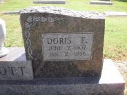 OK, Grove, Olympus Cemetery, Headstone Close Up, Elliott, Doris E.