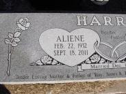 OK, Grove, Olympus Cemetery, Headstone Close Up, Harris, Aliene