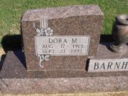 OK, Grove, Olympus Cemetery, Headstone Close Up, Barnhart, Dora M.