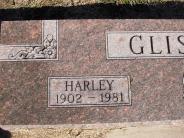 OK, Grove, Olympus Cemetery, Headstone Close Up, Glisson, Harley