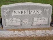 OK, Grove, Olympus Cemetery, Headstone View 2, Karriman, Joseph & Wynona