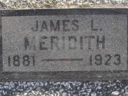 OK, Grove, Olympus Cemetery, Crypt Headstone, Meridith, James L.