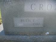 OK, Grove, Olympus Cemetery, Headstone Close Up, Crozier, Ruth E.
