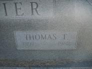 OK, Grove, Olympus Cemetery, Headstone Close Up, Crozier, Thomas T.