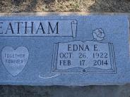 OK, Grove, Olympus Cemetery, Headstone Close Up, Cheatham, Edna E.