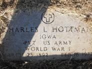 OK, Grove, Olympus Cemetery, Military Headstone, Hottman, Charles L. "Roy"