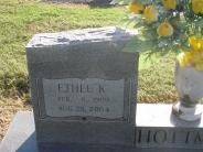 OK, Grove, Olympus Cemetery, Headstone Close Up, Hottman, Ethel K.