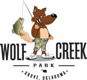 Wolfie fishing oklahoma, grove, wolf creek park, wolife fishing