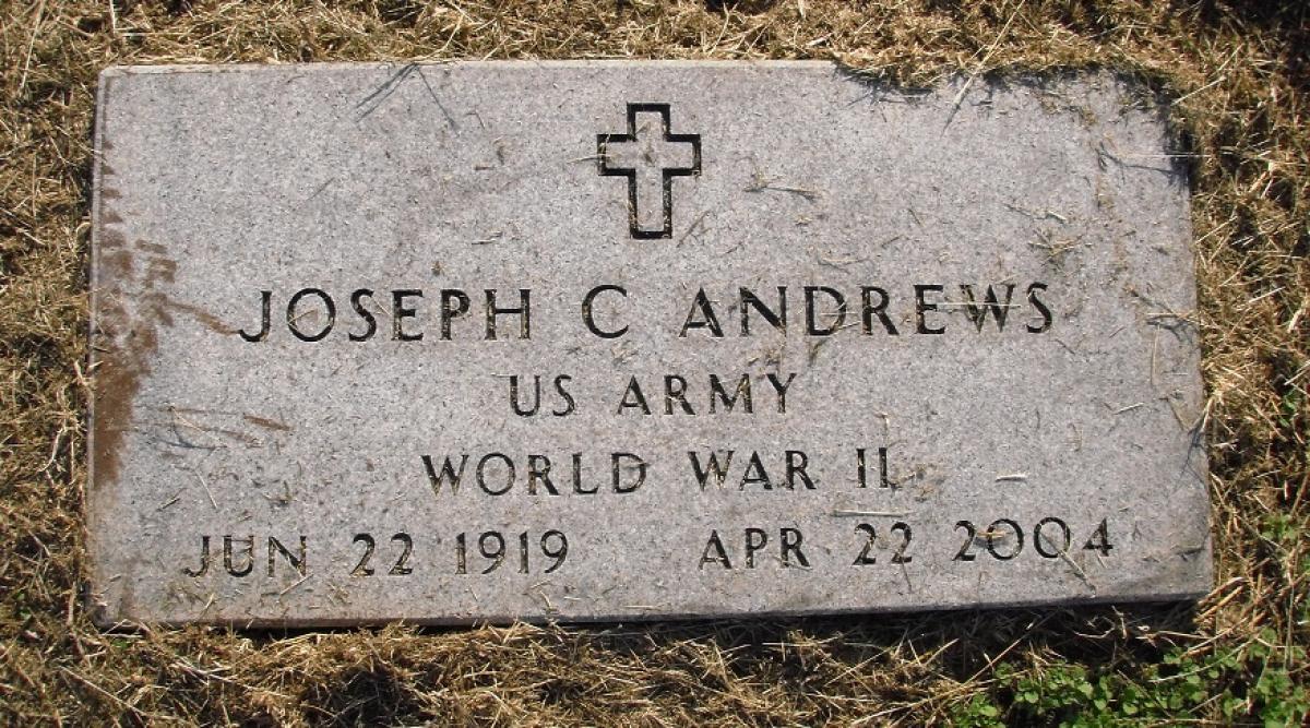 OK, Grove, Olympus Cemetery, Military Headstone, Andrews, Joseph C.