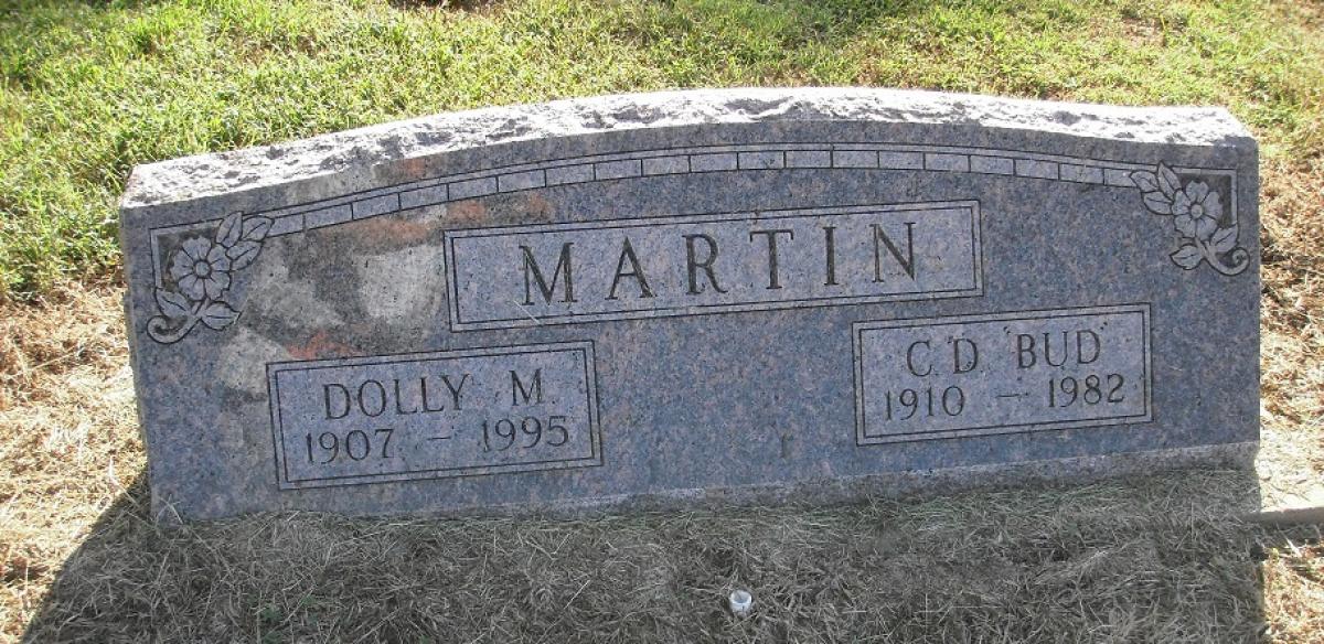 OK, Grove, Olympus Cemetery, Headstone, Martin, C. D. "Bud" & Dolly M.