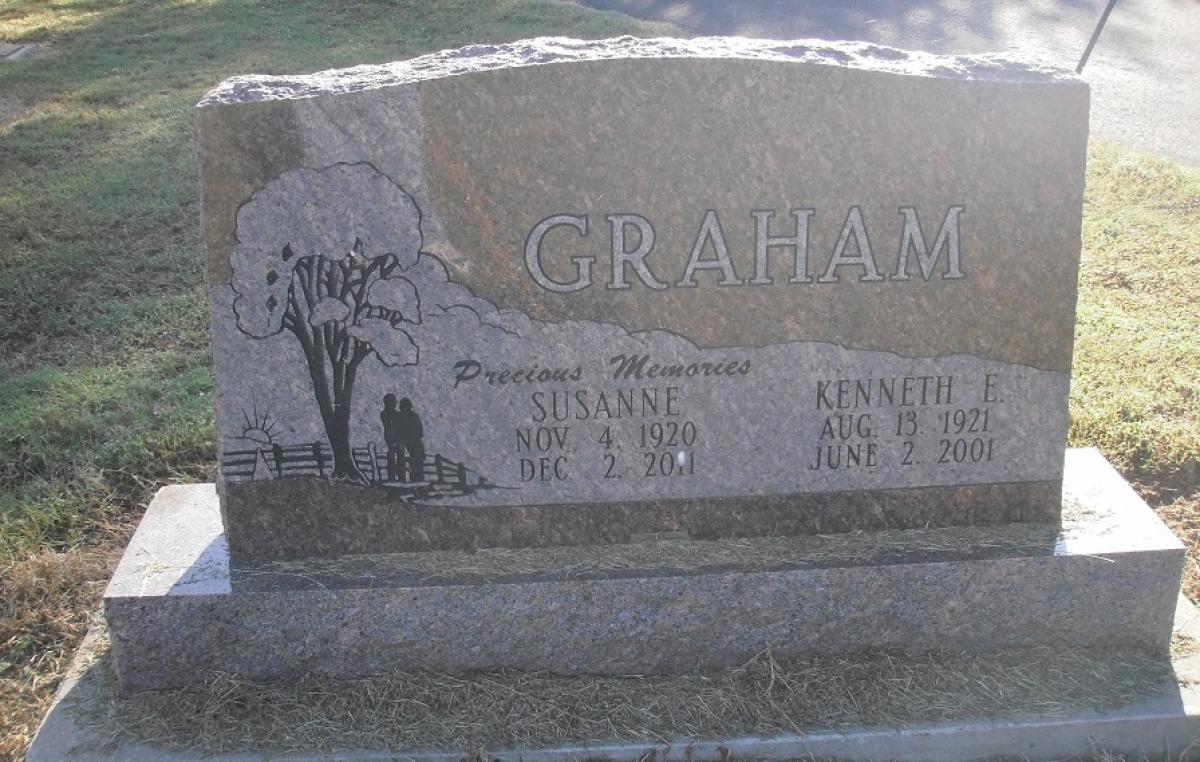 OK, Grove, Olympus Cemetery, Headstone, Graham, Kenneth Earl & Susanne