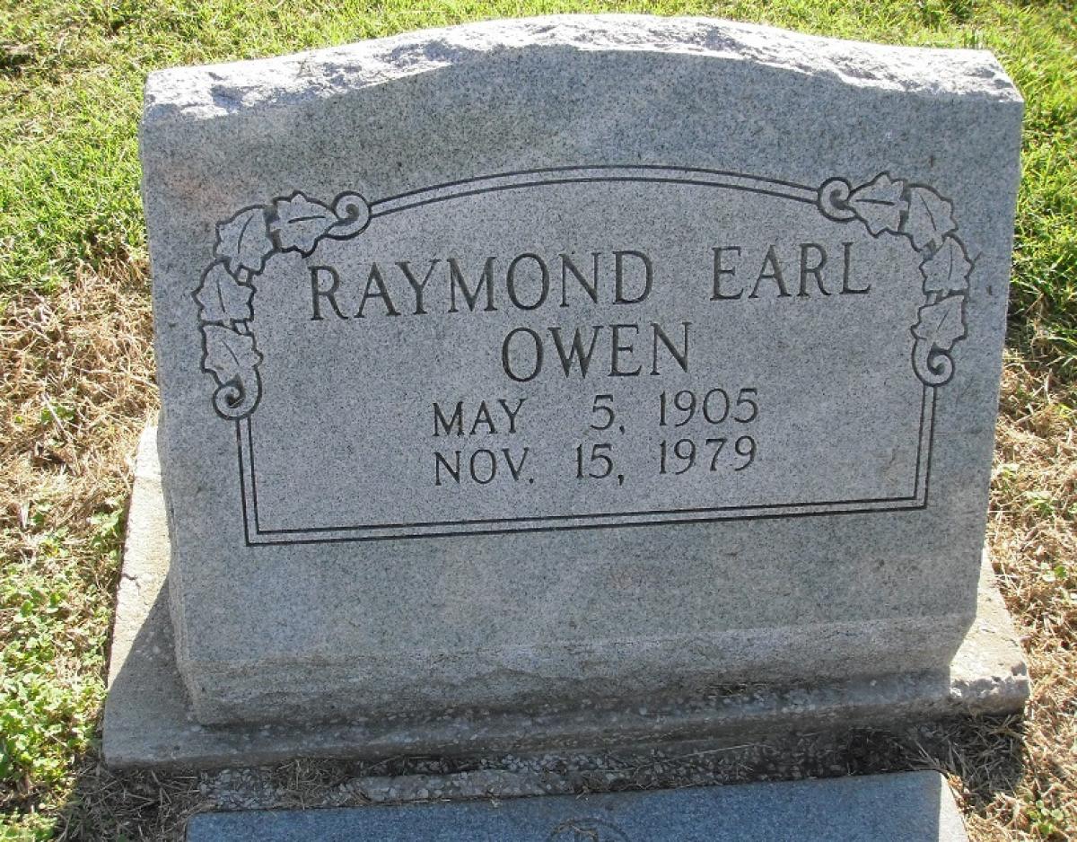 OK, Grove, Olympus Cemetery, Headstone, Owen, Raymond Earl
