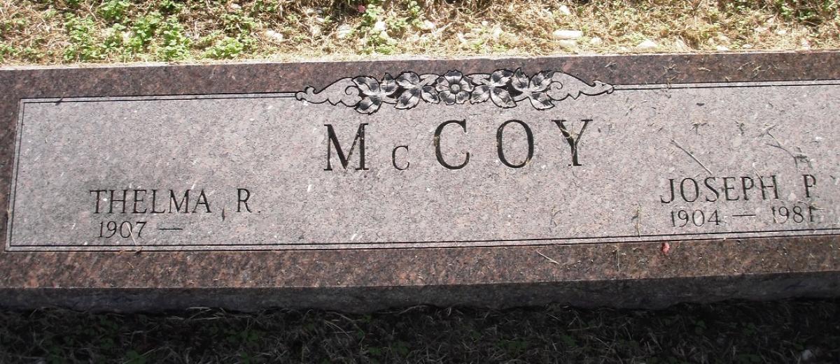 OK, Grove, Olympus Cemetery, Headstone, McCoy, Joseph P. & Thelma R.