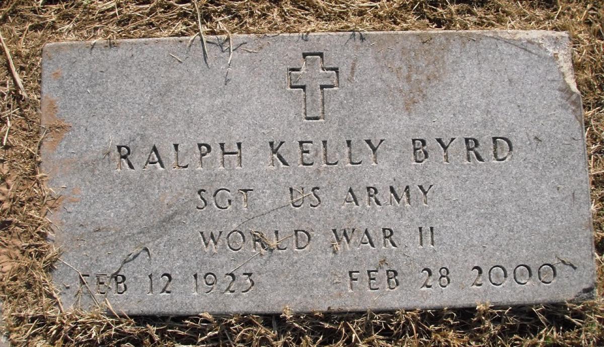OK, Grove, Olympus Cemetery, Headstone, Byrd, Ralph Kelly
