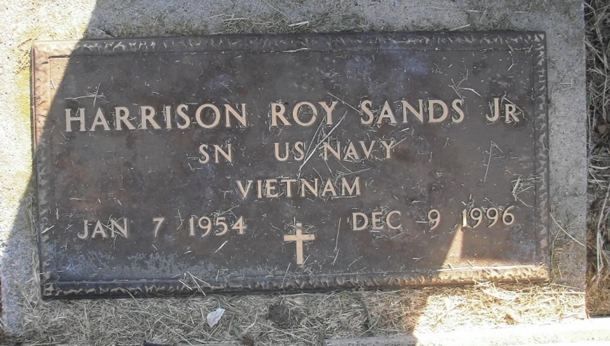 OK, Grove, Olympus Cemetery, Military Headstone, Sands, Harrison Roy Jr.
