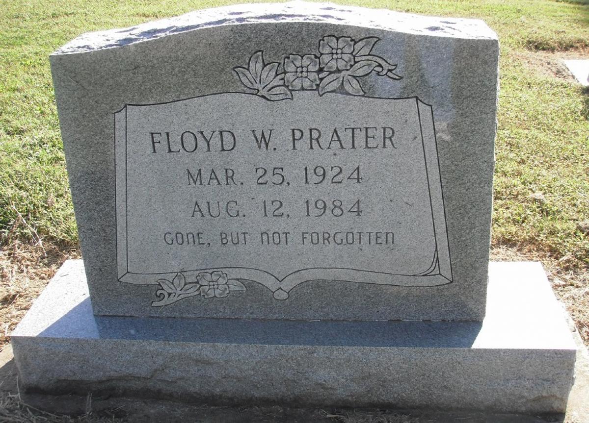 OK, Grove, Olympus Cemetery, Headstone, Prater, Floyd W.