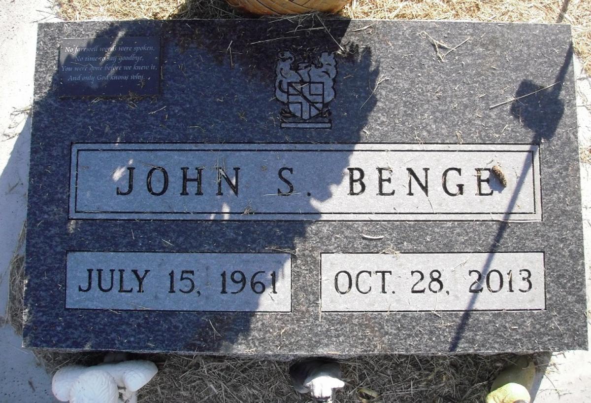 OK, Grove, Olympus Cemetery, Headstone, Benge, John S.