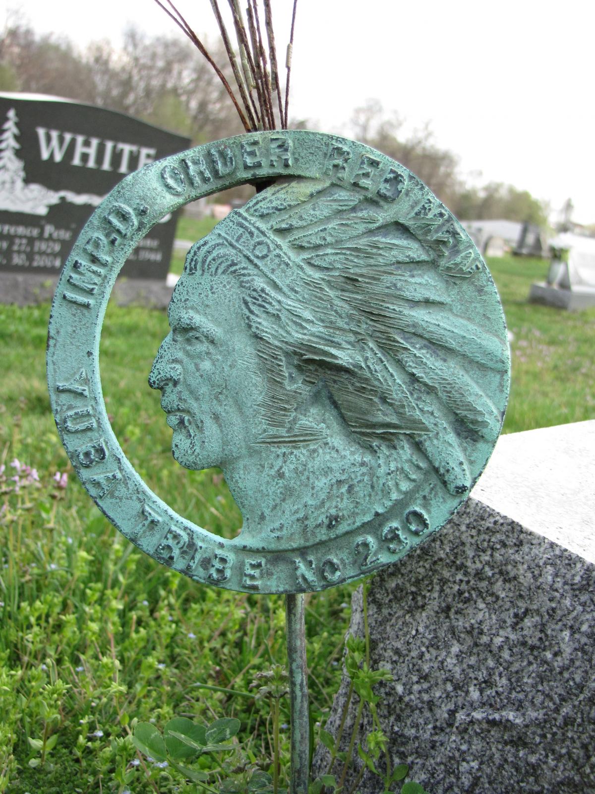 Improved Order of Red Men OK, Grove, Headstone Symbols and Meanings, Improved Order of Red Men