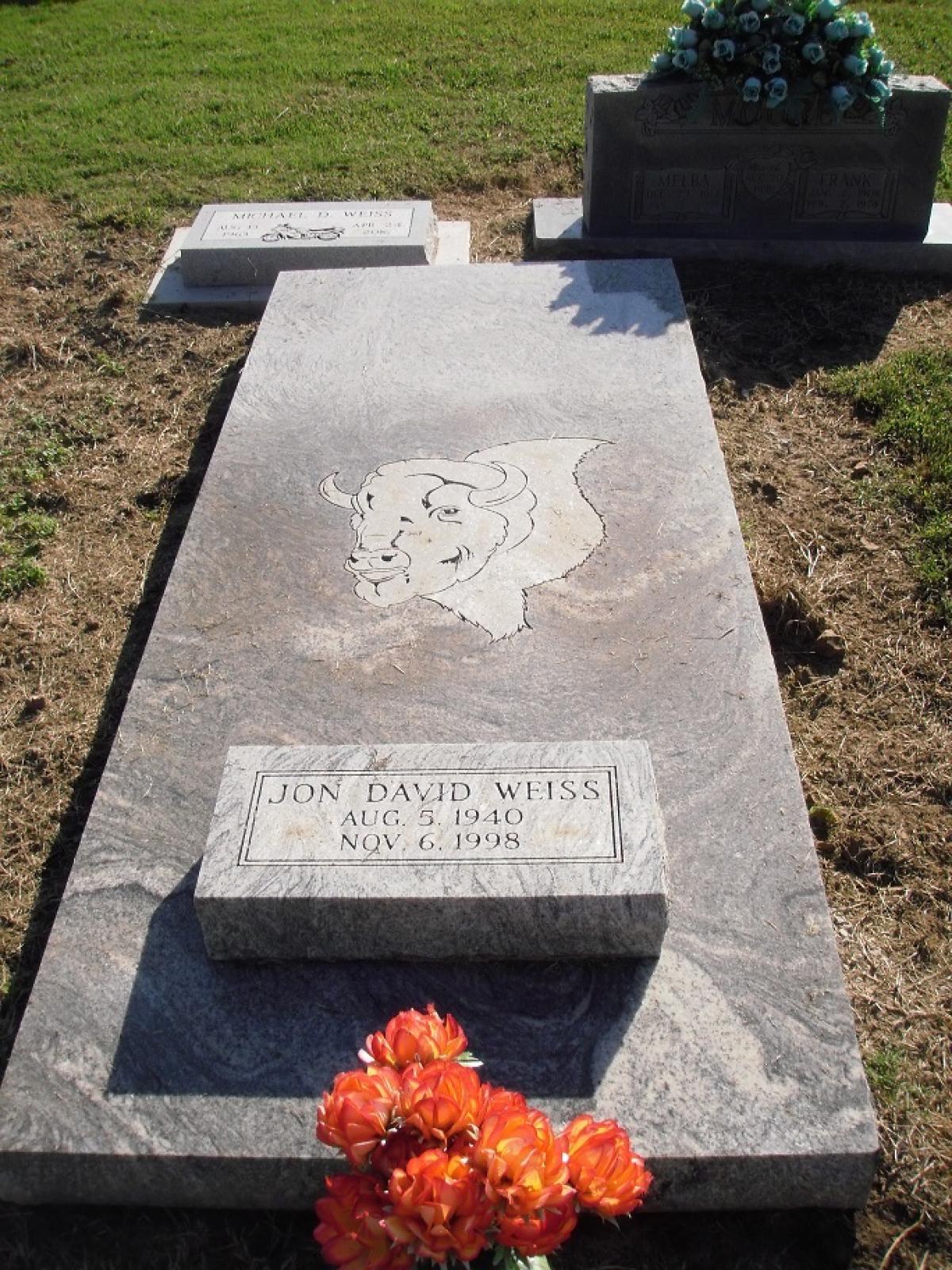 Buffalo (Bison) OK, Grove, Olympus Cemetery, Headstone Symbols and Meanings, Buffalo (Bison)