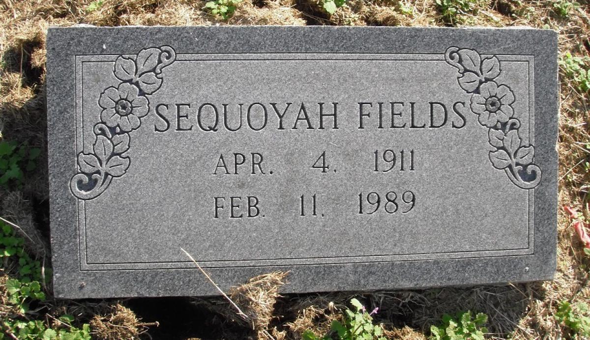 OK, Grove, Olympus Cemetery, Headstone, Fields, Sequoyah