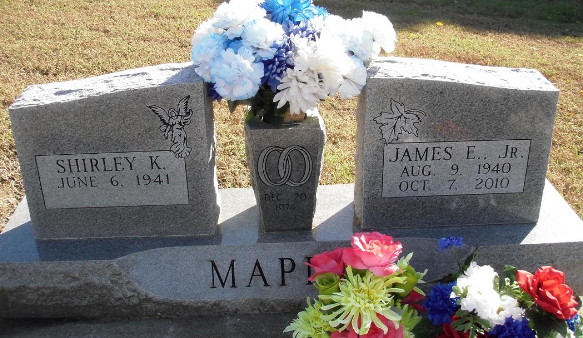 OK, Grove, Olympus Cemetery, Headstone, Maples, James E. Jr. & Shirley K.